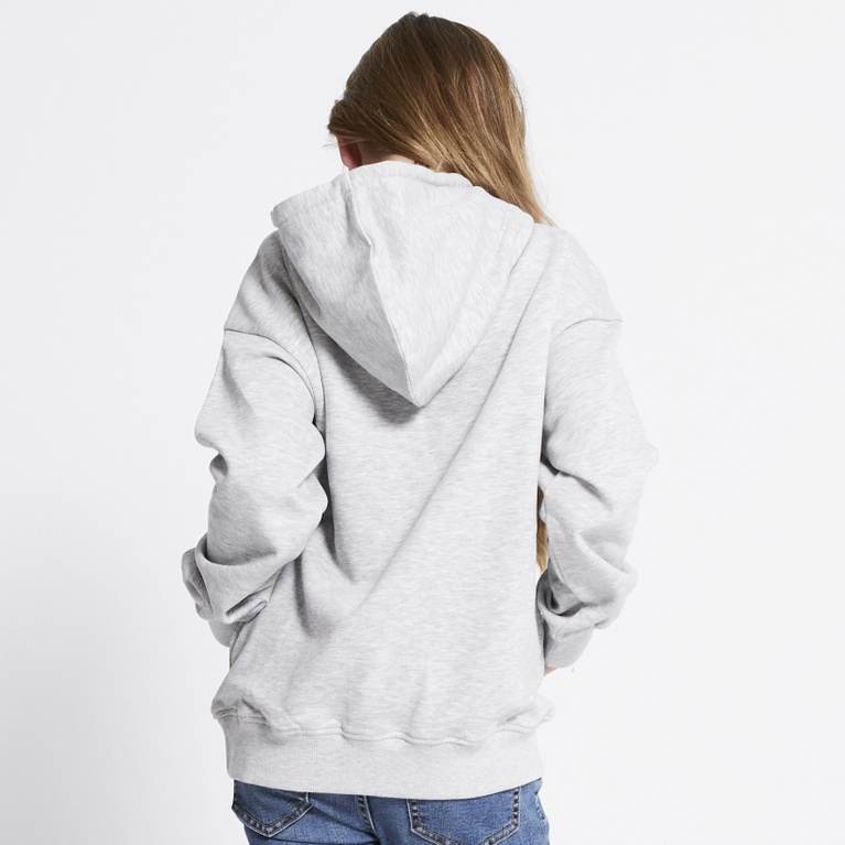 Printed hoodie "Smilla" Grey Melange